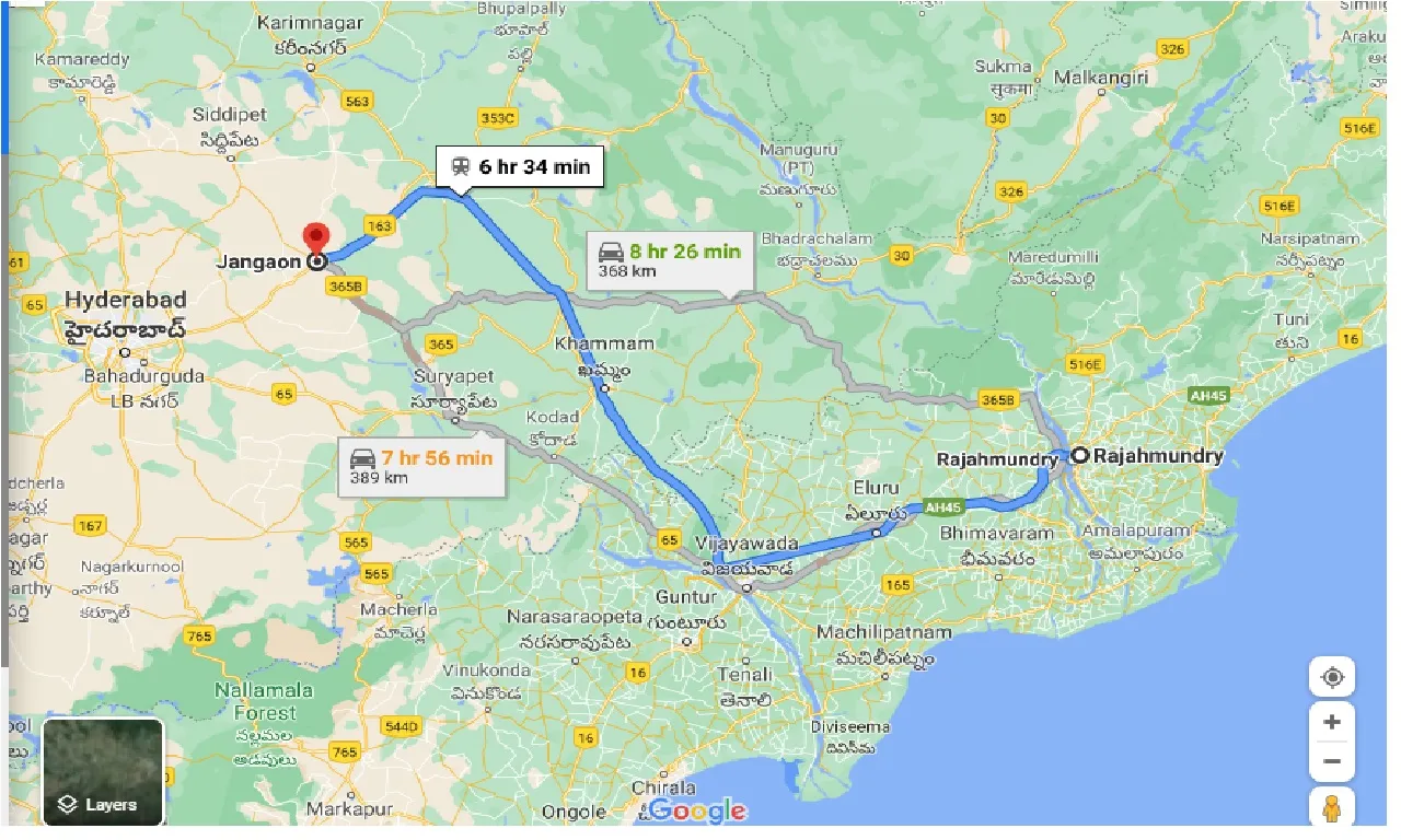 Rajahmundry To Jangaon Taxi rajahmundry-to-jangaon-taxi