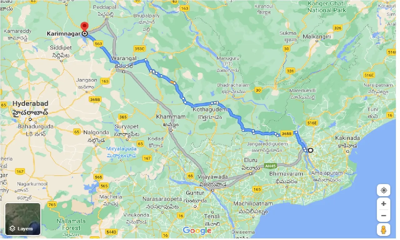 rajahmundry-to-karimnagar-one-way