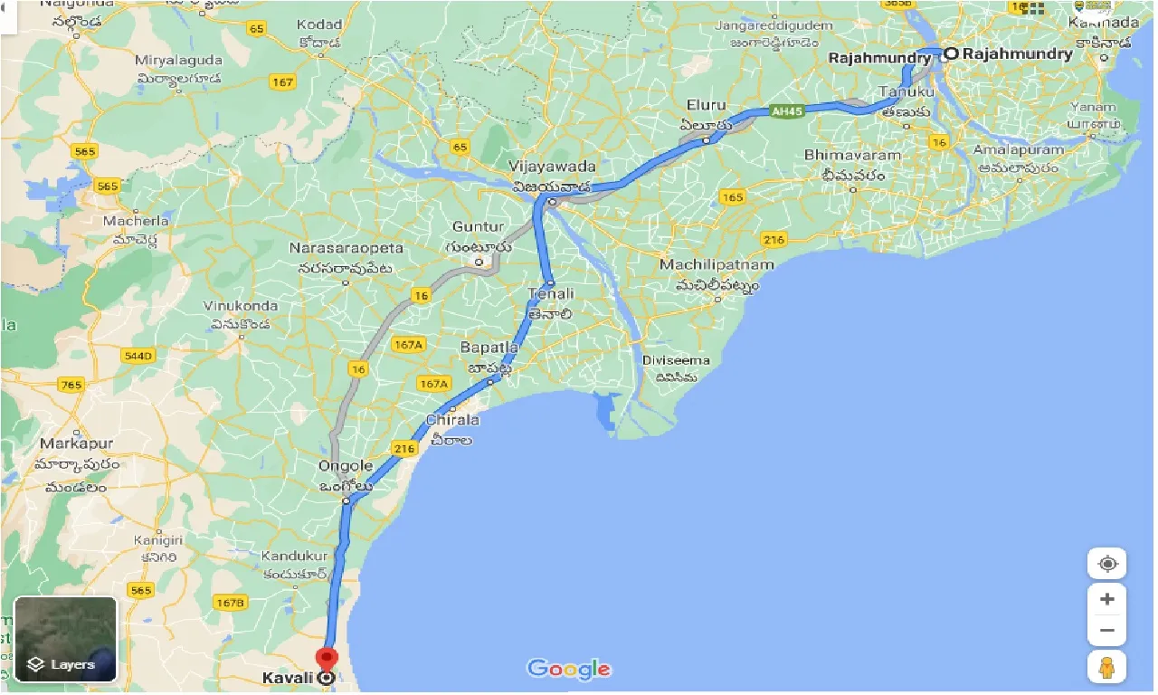rajahmundry-to-kavali-one-way
