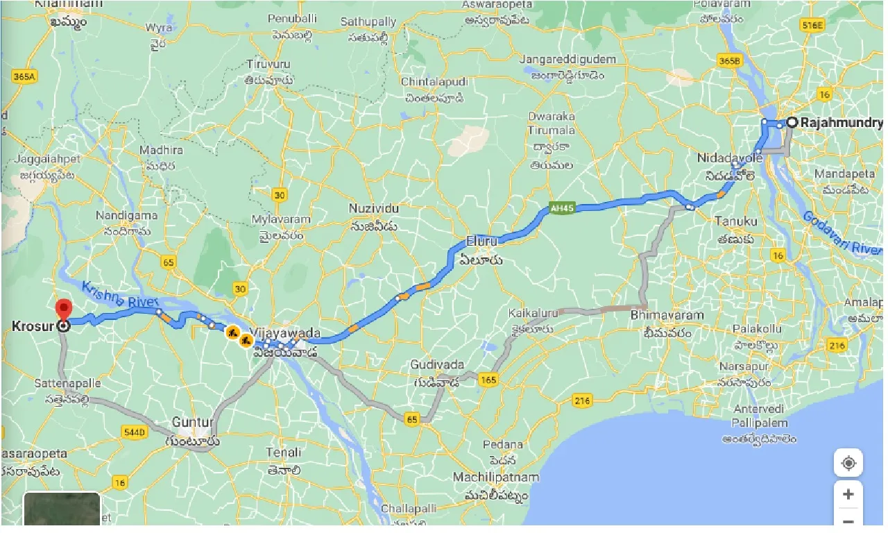 rajahmundry-to-krosur-one-way
