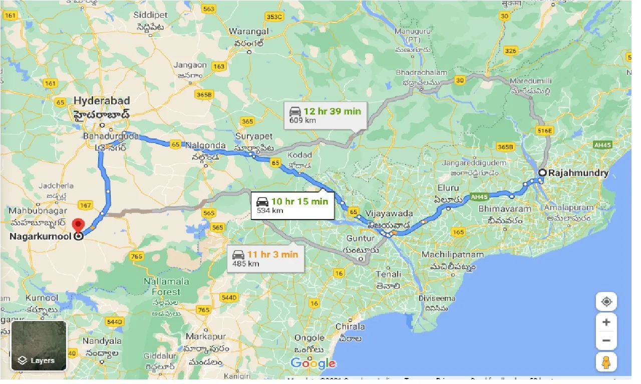 rajahmundry-to-nagarkurnool-taxi