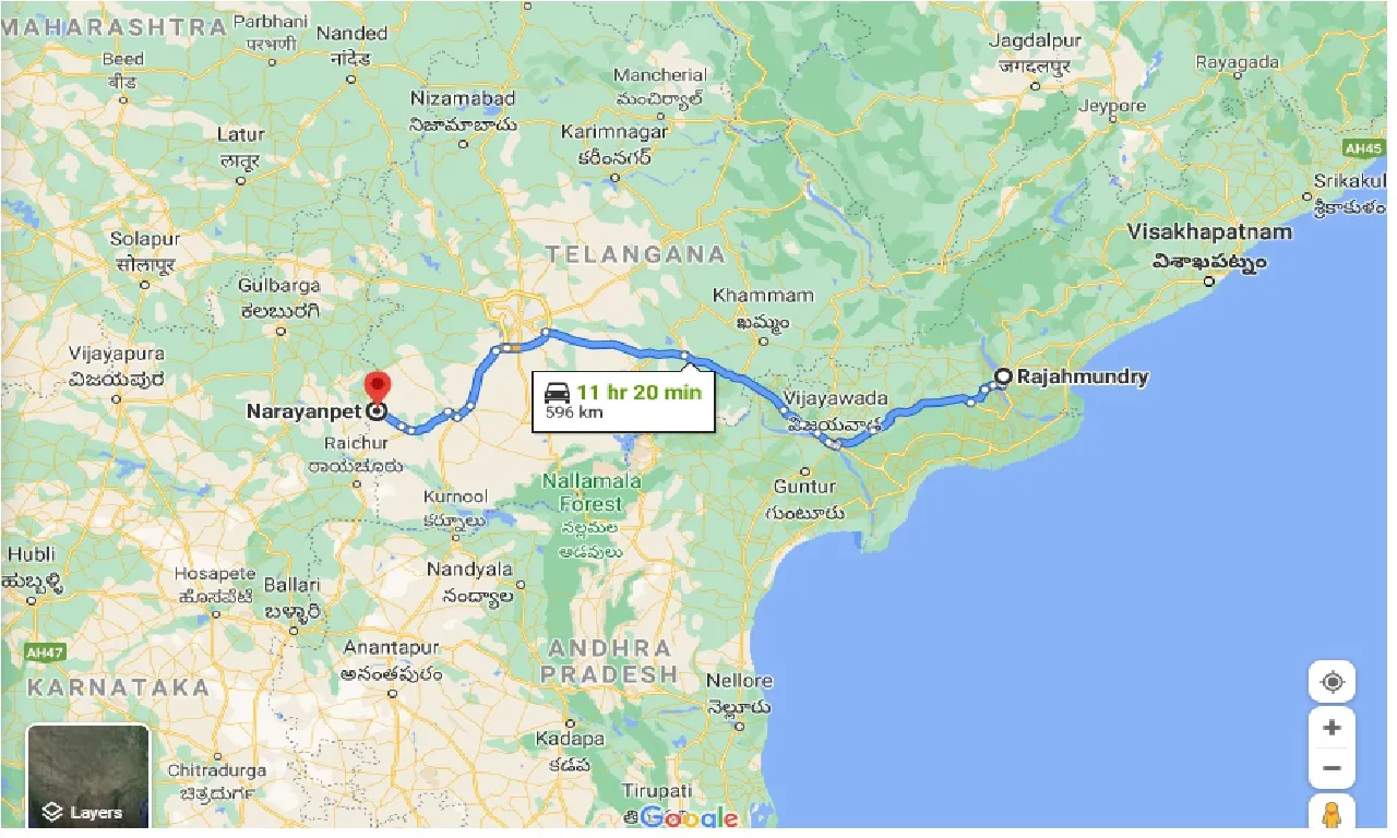rajahmundry-to-narayanpet-one-way