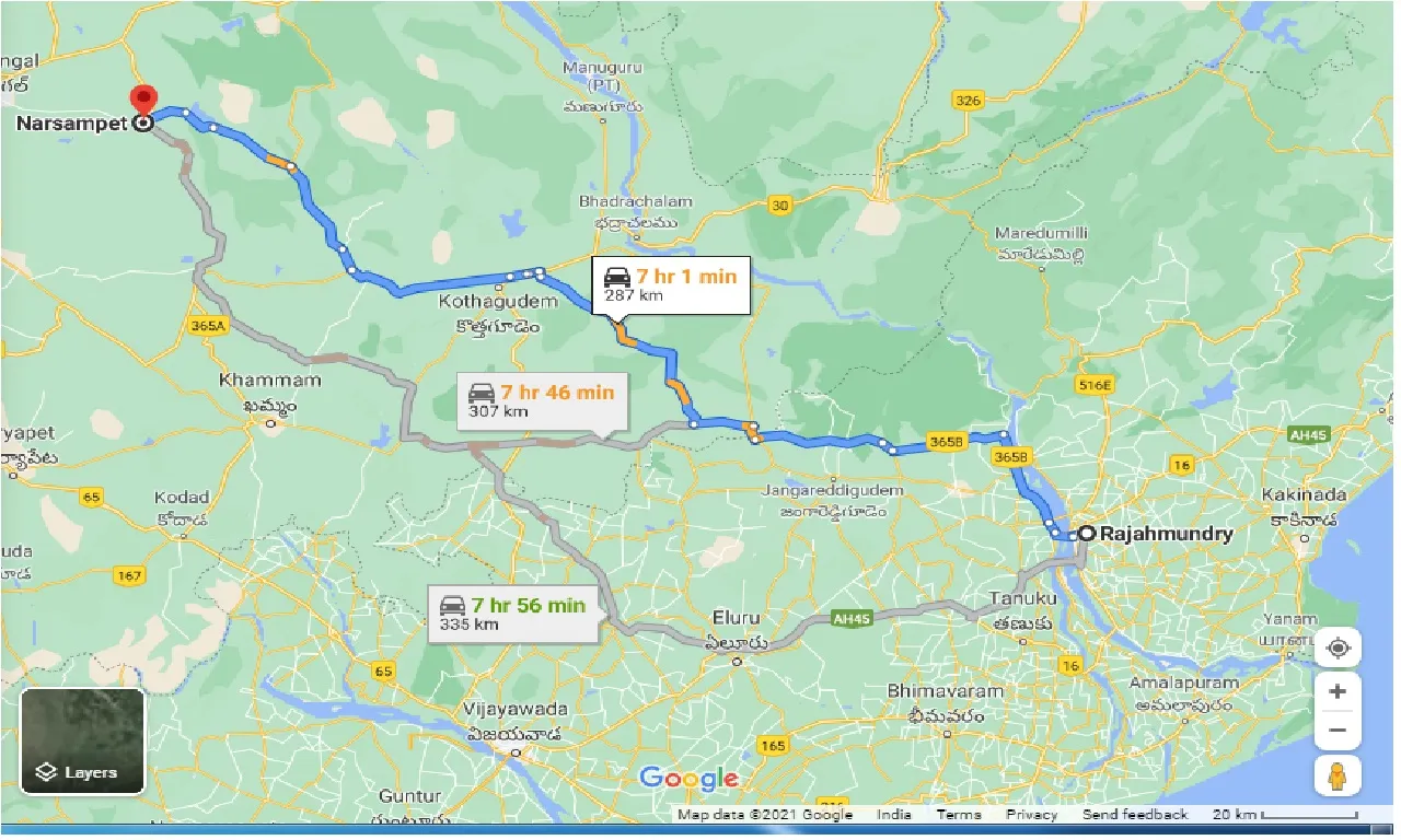 rajahmundry-to-narsampet-taxi