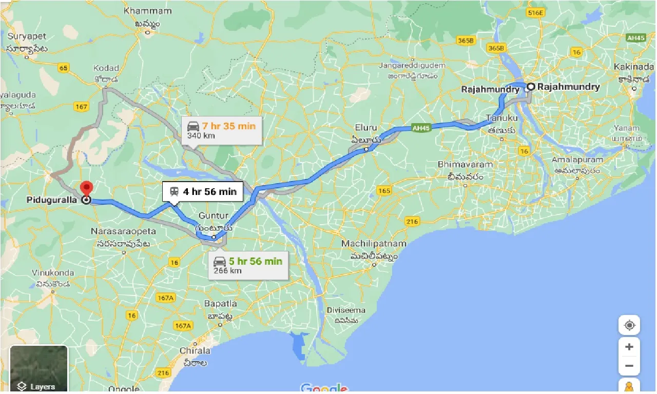 rajahmundry-to-piduguralla-one-way