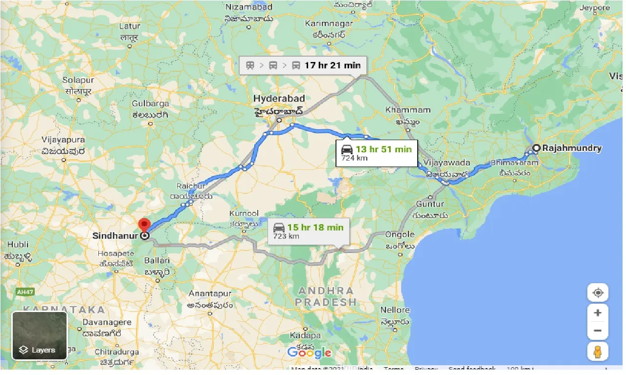 rajahmundry-to-sindhanur-one-way