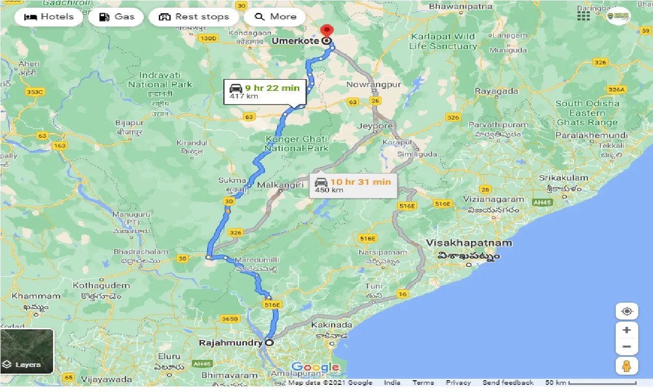 rajahmundry-to-umerkote-taxi