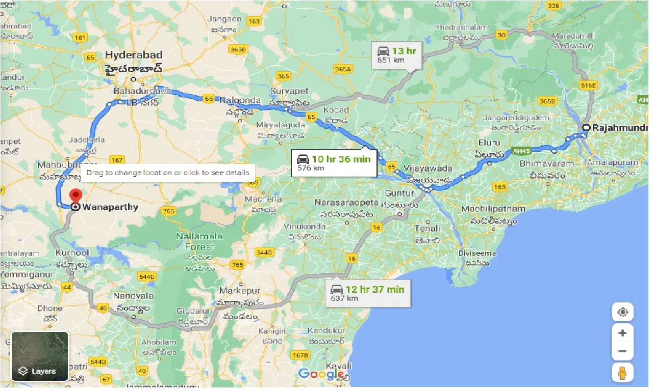 rajahmundry-to-wanaparthy-taxi