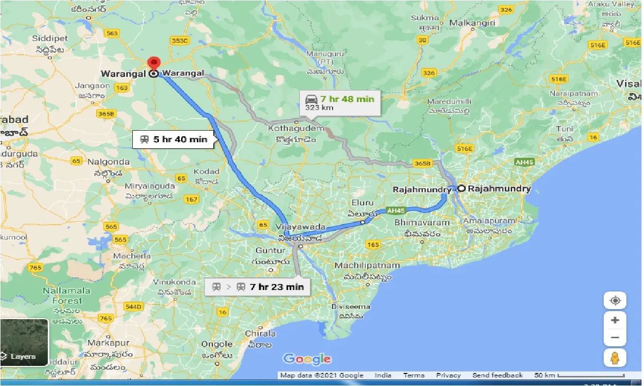 rajahmundry-to-warangal-one-way