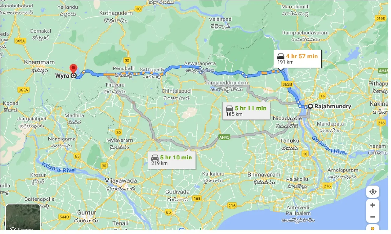 rajahmundry-to-wyra-one-way