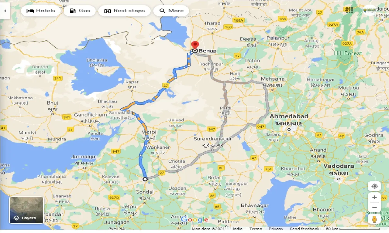 rajkot-to-benap-one-way