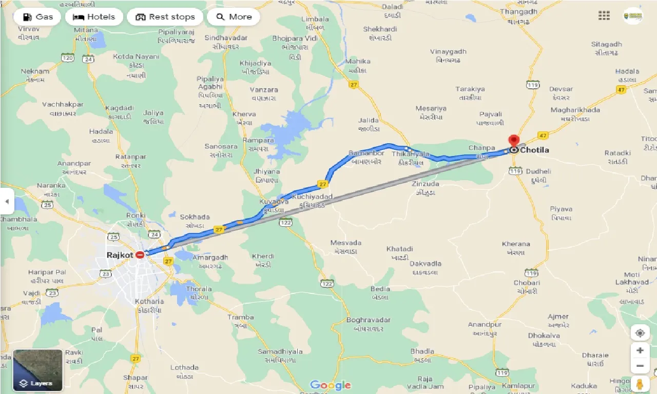 rajkot-to-chotila-round-trip