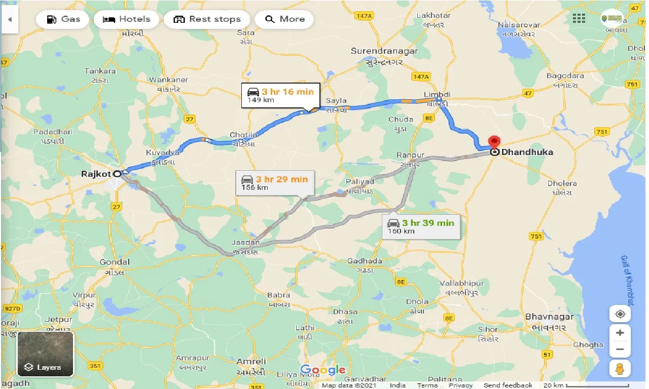 rajkot-to-dhandhuka-one-way