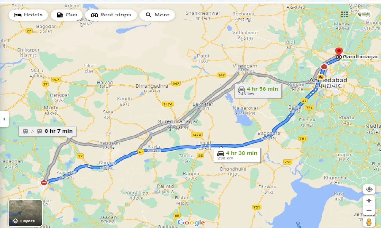 rajkot-to-gandhinagar-one-way