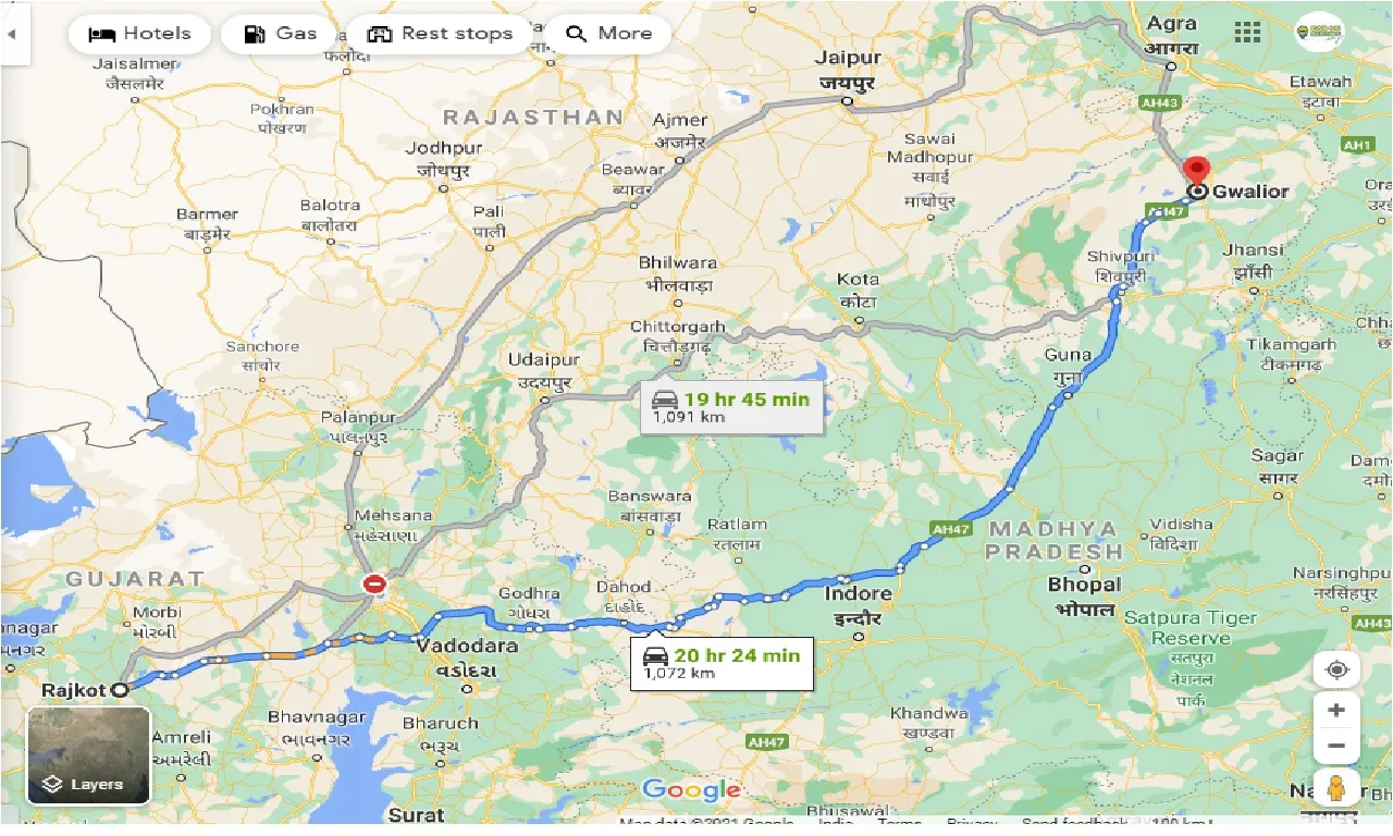 rajkot-to-gwalior-taxi