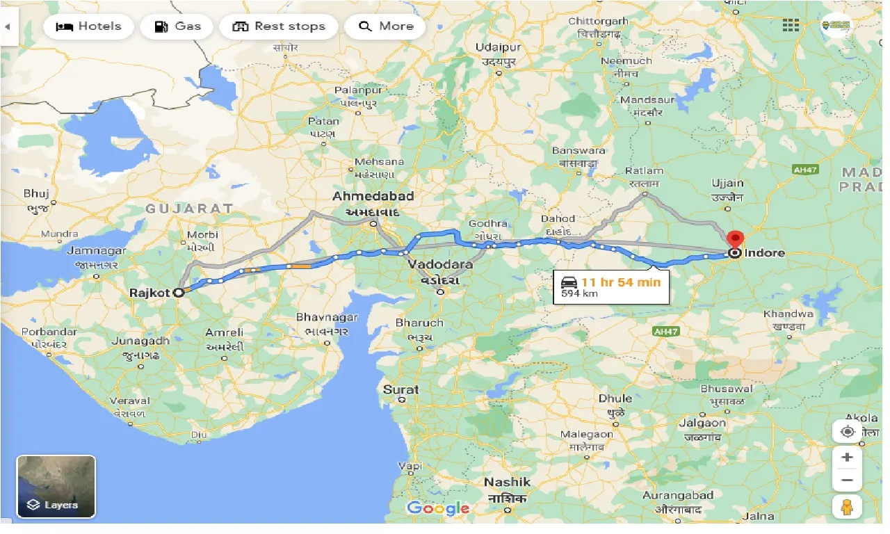 rajkot-to-indore-taxi