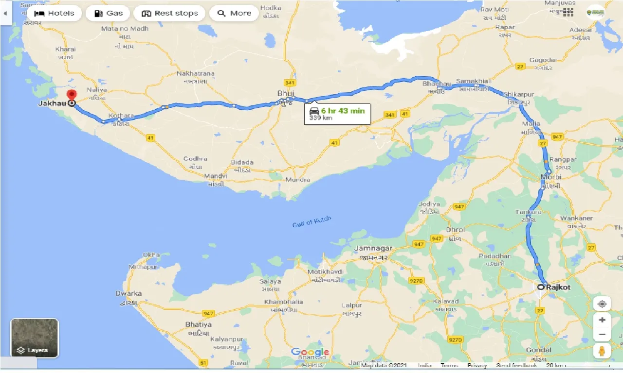 rajkot-to-jakhau-one-way