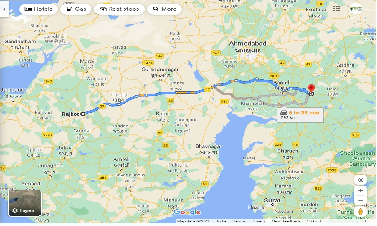 rajkot-to-javla-one-way