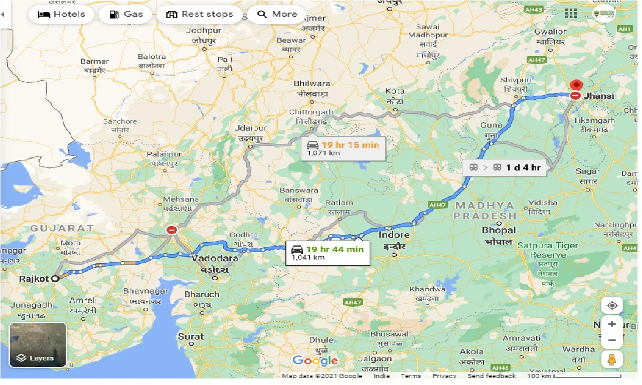 rajkot-to-jhansi-taxi