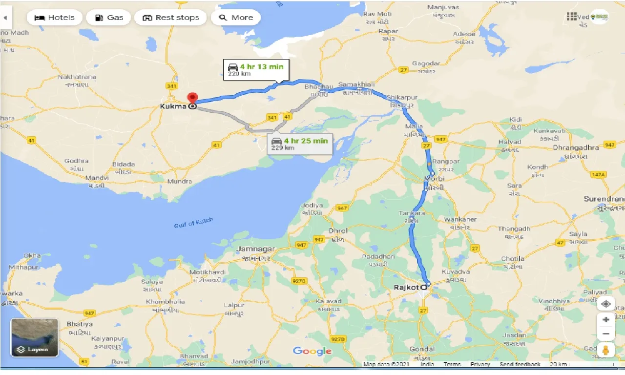 rajkot-to-kukma-one-way