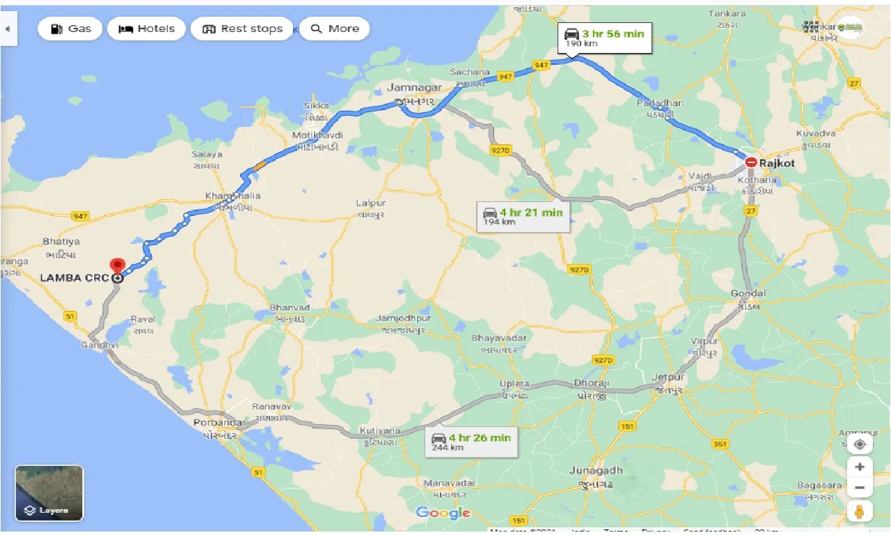 rajkot-to-lamba-one-way