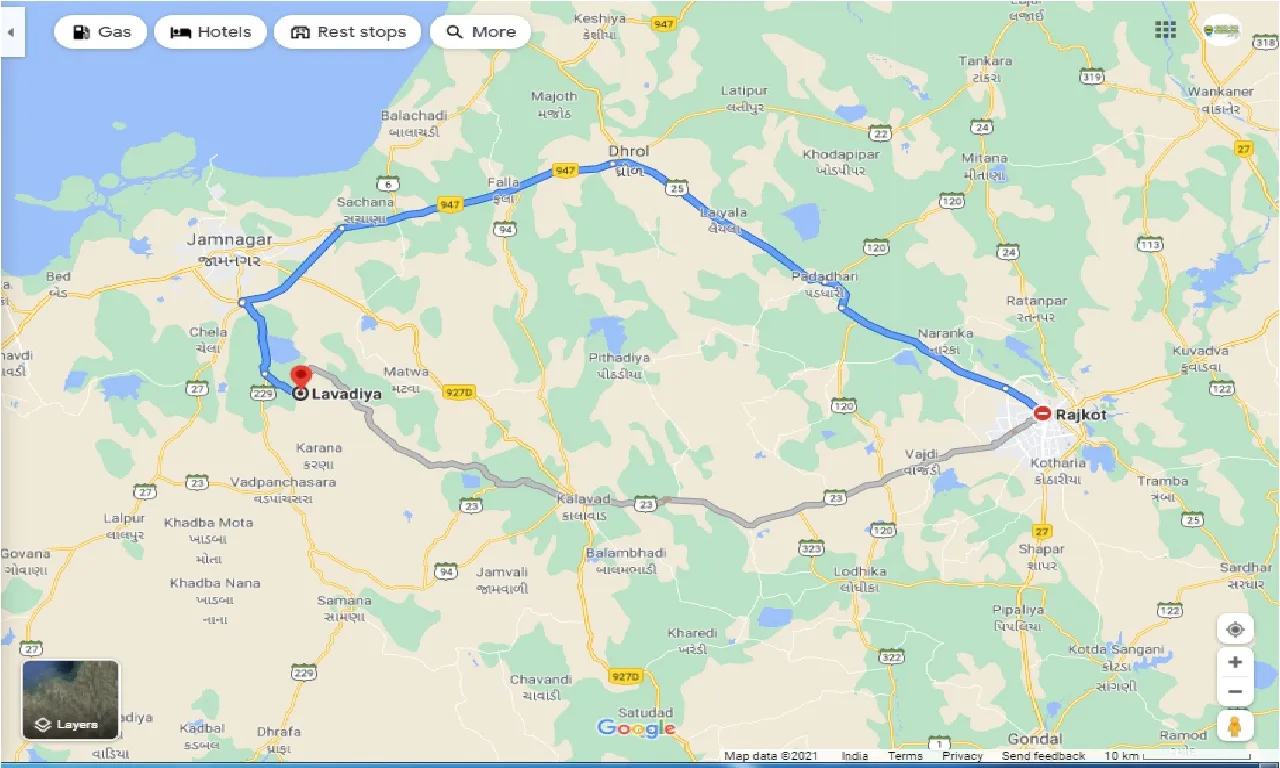 rajkot-to-lavadiya-one-way