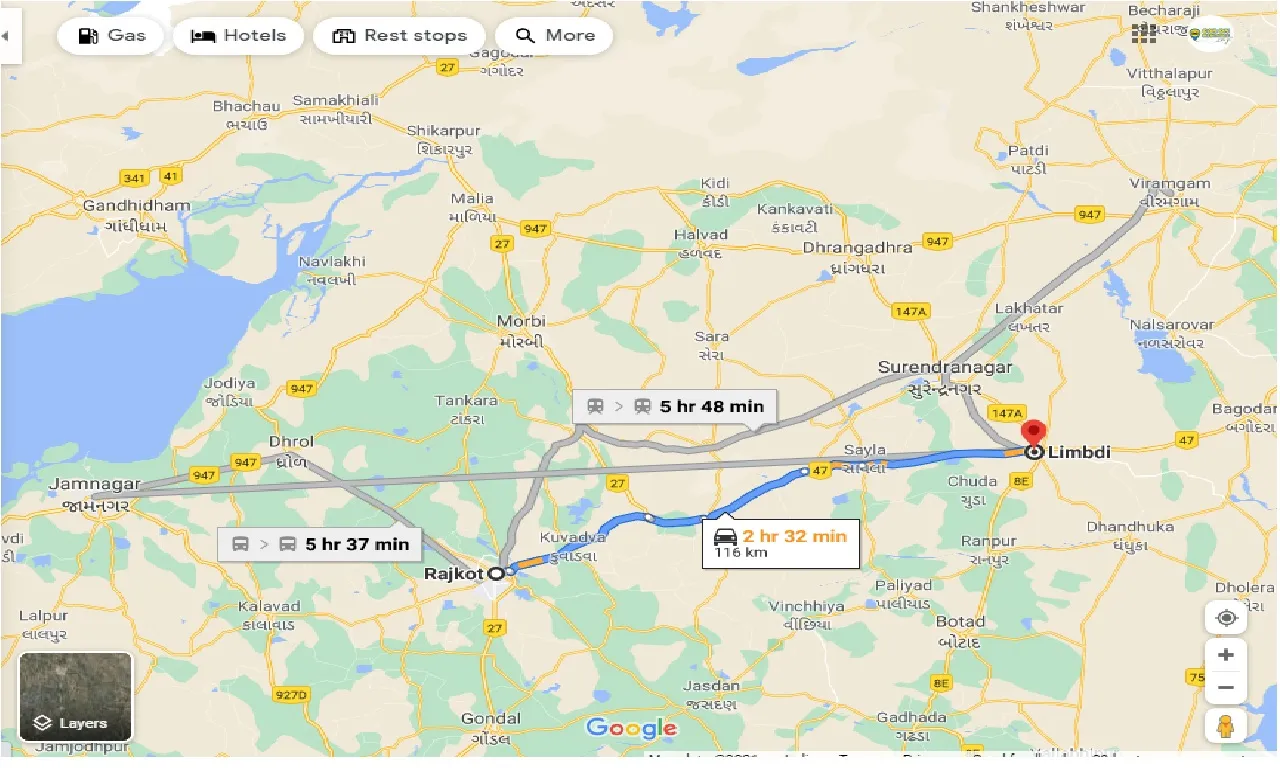 rajkot-to-limbdi-taxi