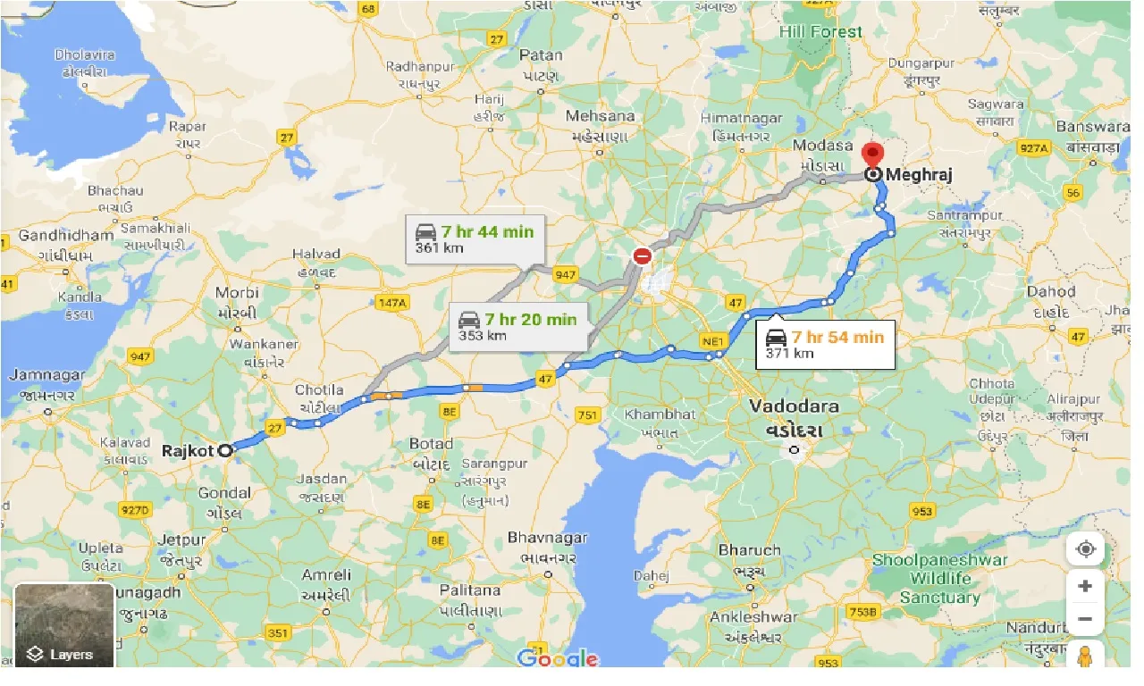 rajkot-to-meghraj-one-way