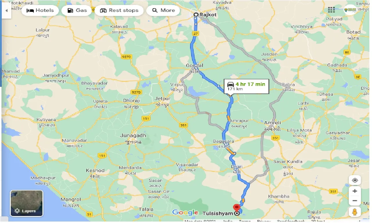 rajkot-to-tulsishyam-taxi