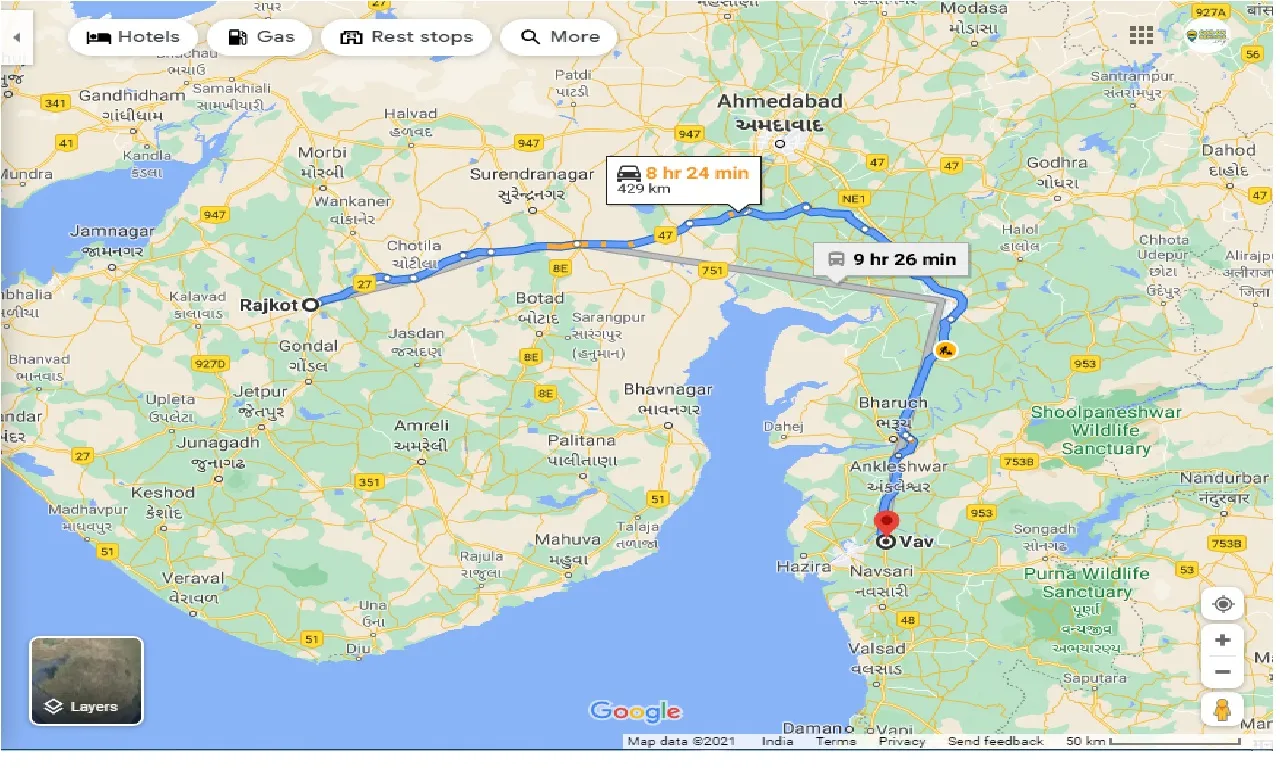 rajkot-to-vav-one-way