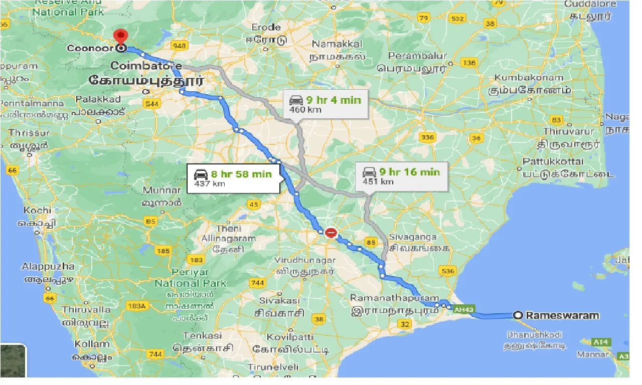 rameswara-to-coonoor-taxi