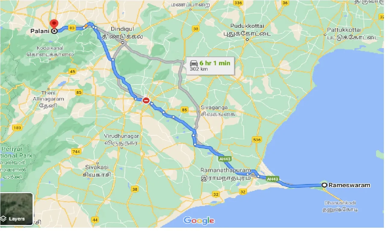 rameswara-to-palani-one-way