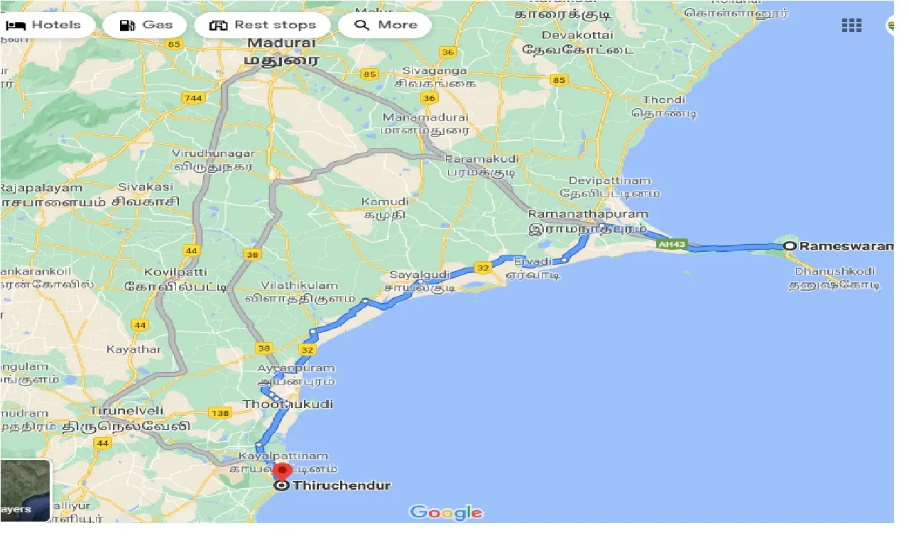 rameswara-to-thiruchendur-one-way