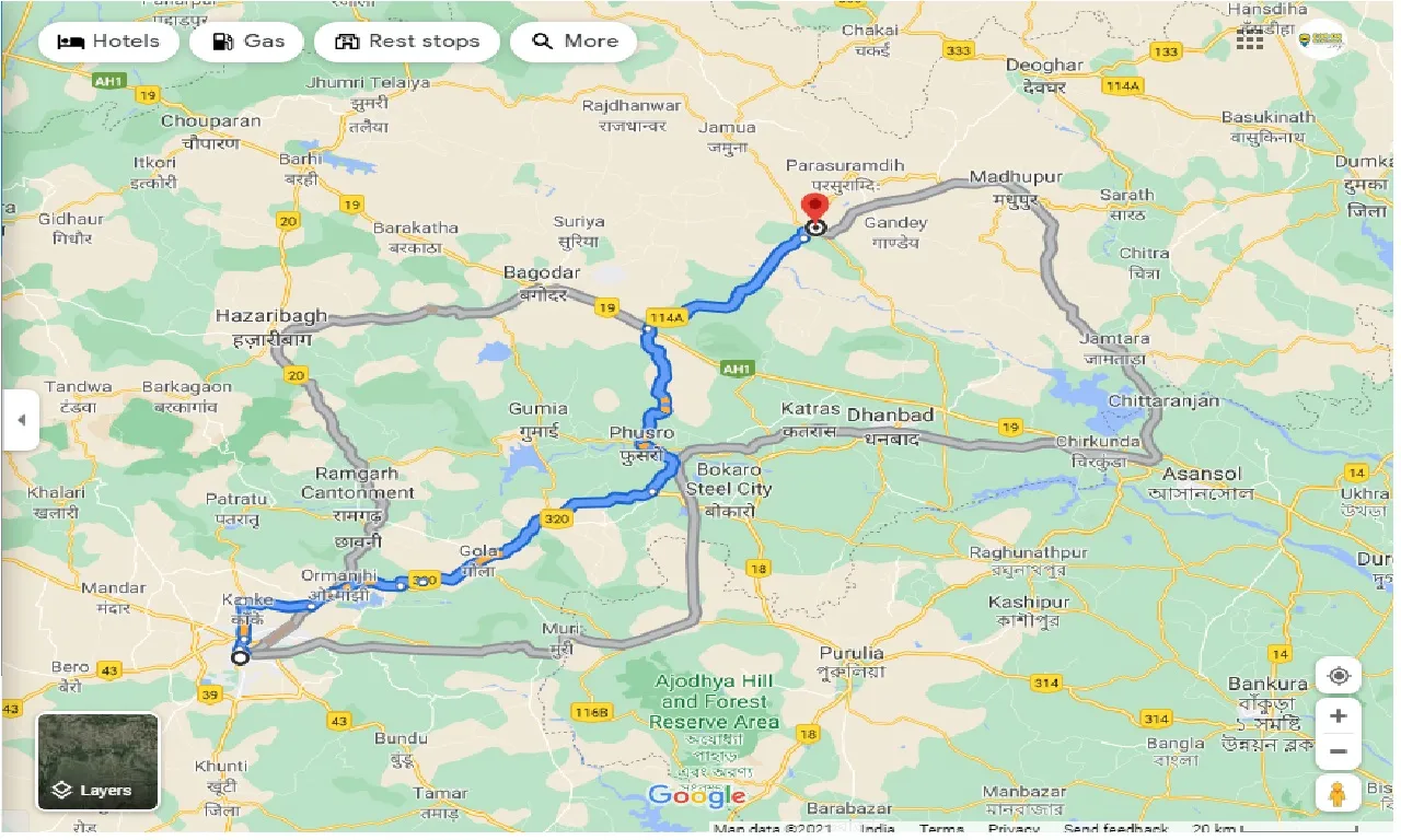 ranchi-to-Giridih-one-way
