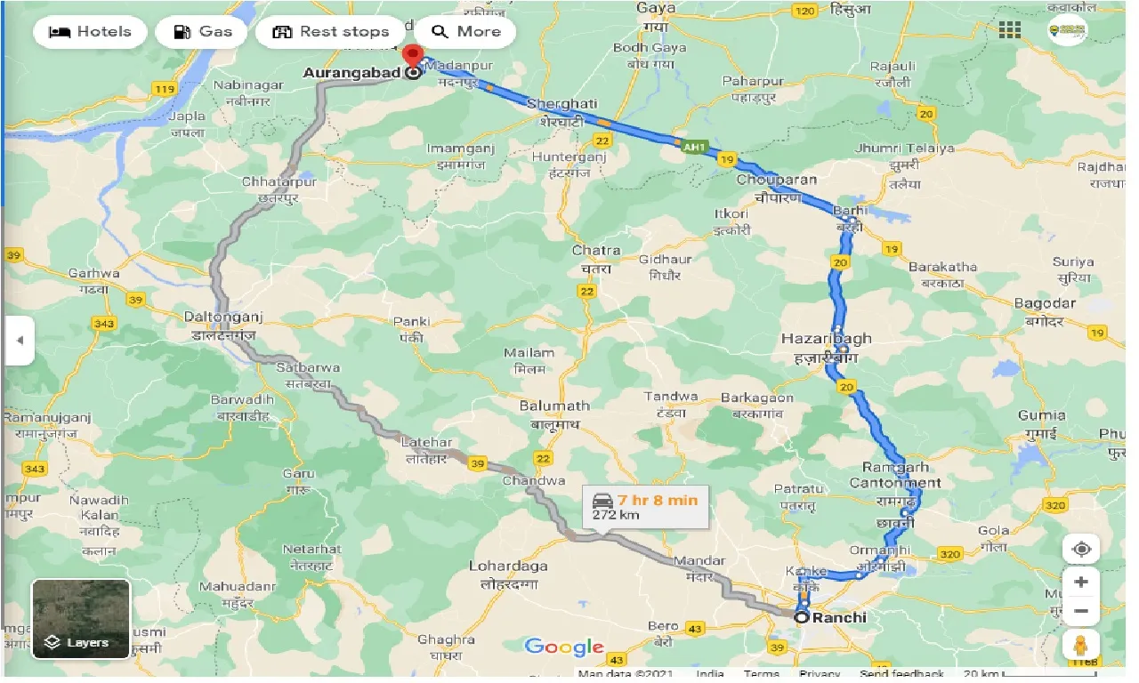 ranchi-to-aurangabad-bihar-outstation