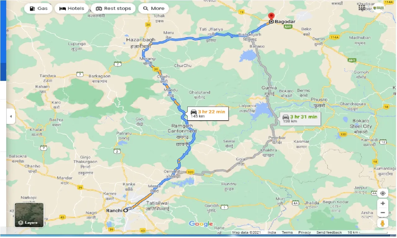 ranchi-to-bagodar-one-way