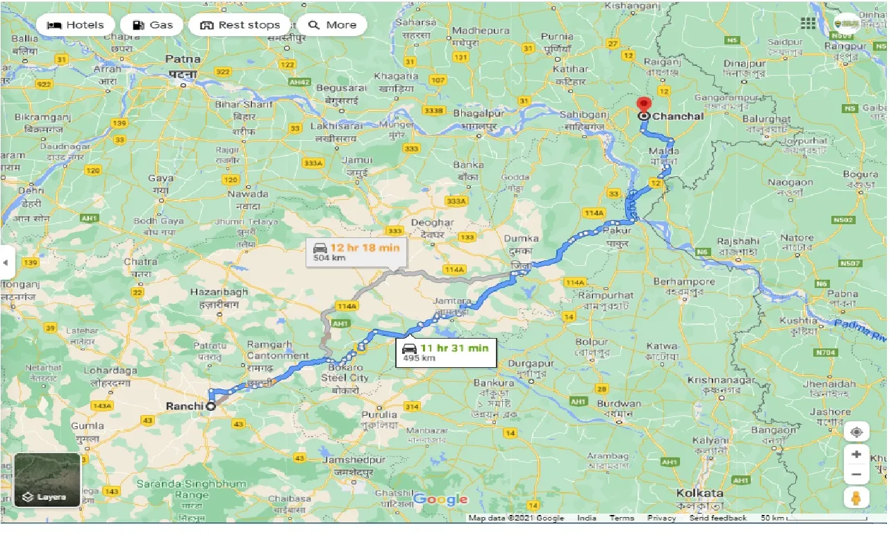 ranchi-to-chanchal-one-way
