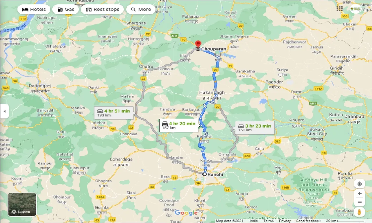 ranchi-to-chauparan-round-trip