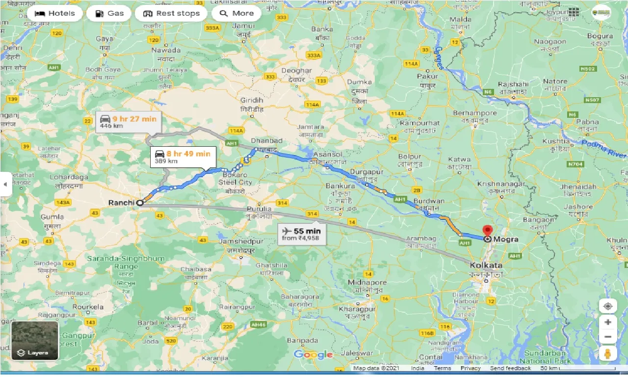 ranchi-to-chinsurah-magra-one-way