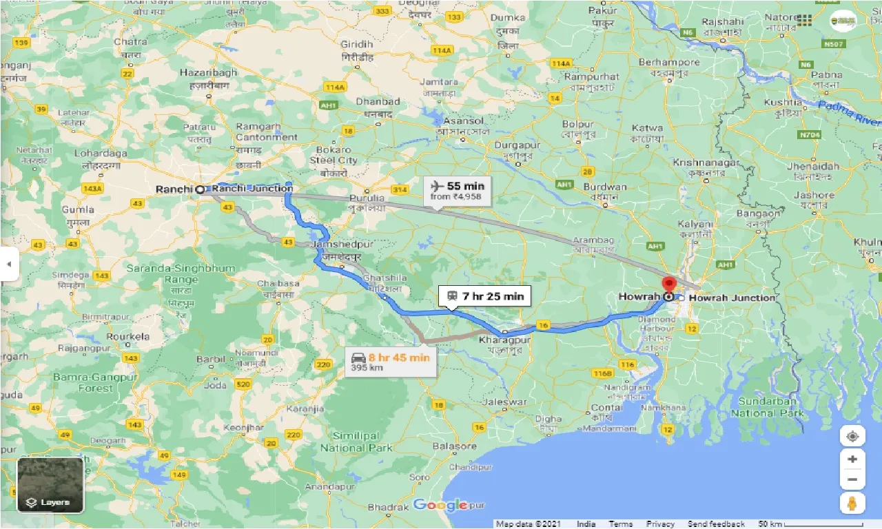 ranchi-to-howrah-one-way