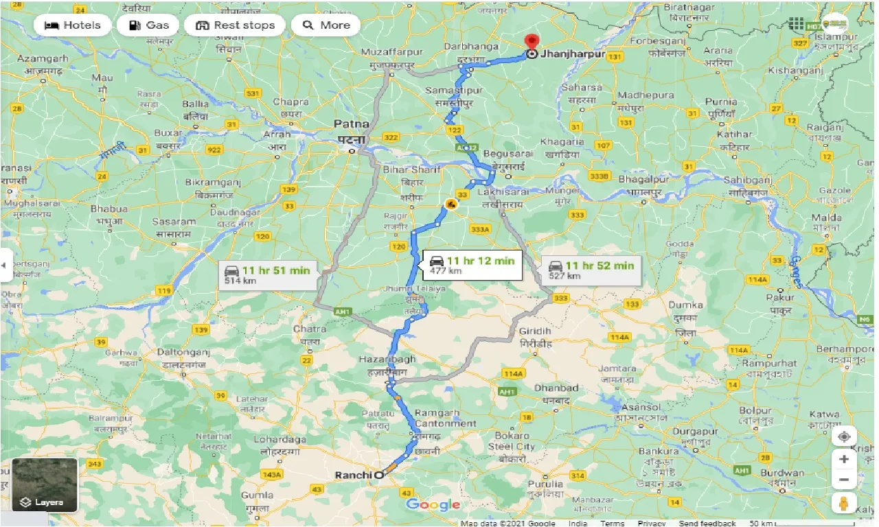 ranchi-to-jhanjharpur-round-trip