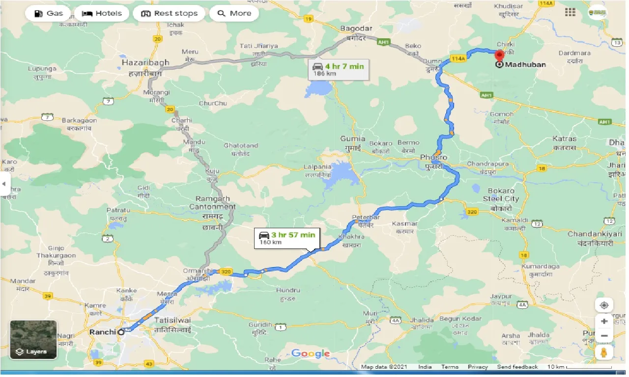 ranchi-to-madhuban-round-trip