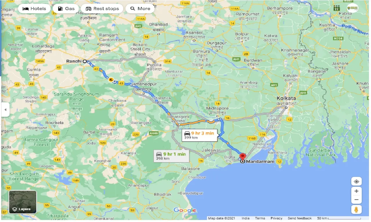 ranchi-to-mandarmani-one-way