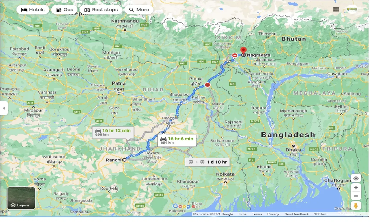 ranchi-to-nagrakata-round-trip