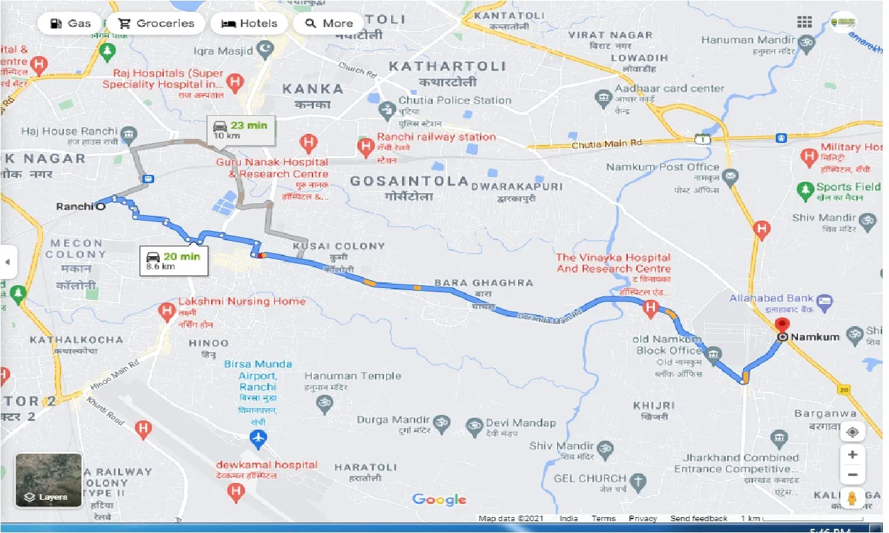 ranchi-to-namkum-round-trip