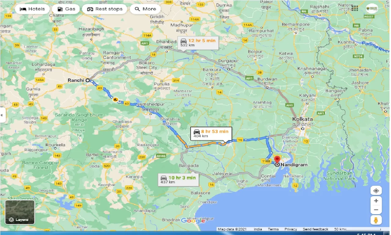 ranchi-to-nandigram-round-trip