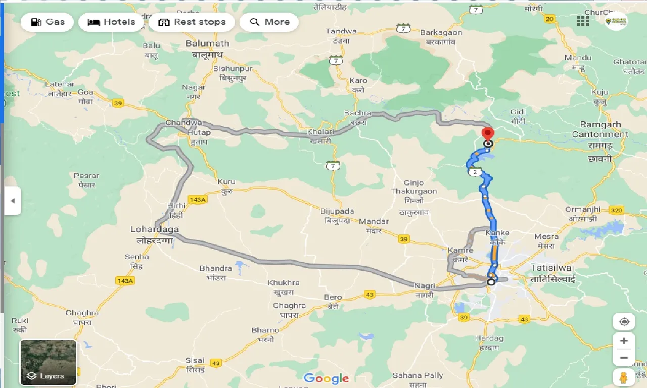 ranchi-to-patratu-outstation