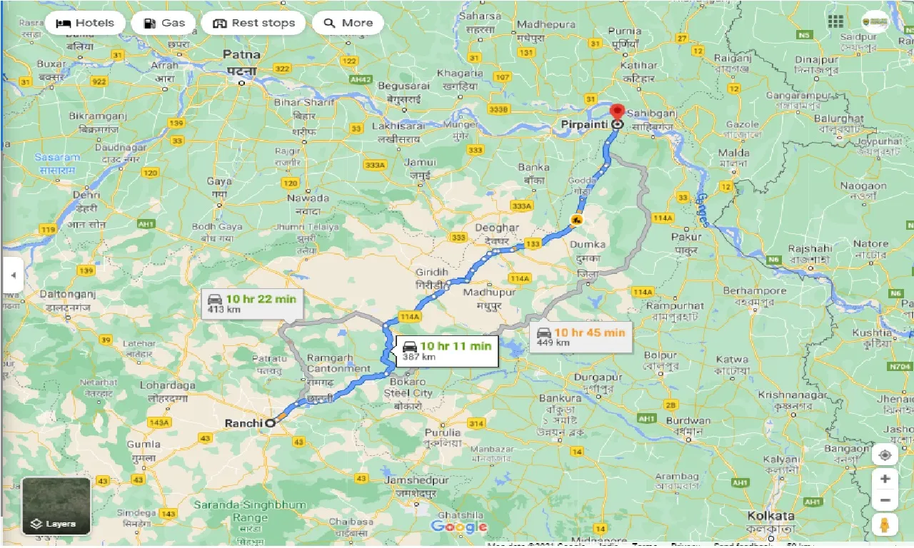ranchi-to-pirpainti-round-trip