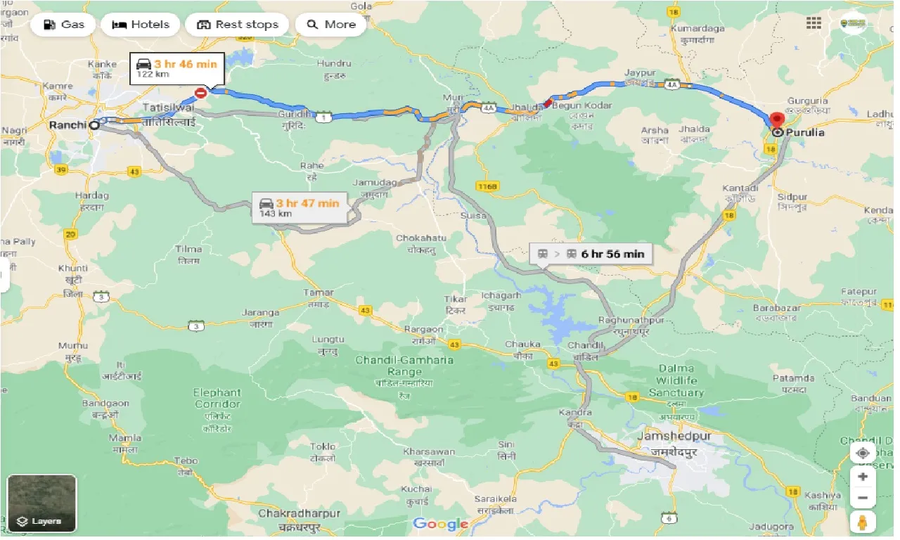 ranchi-to-purulia-round-trip