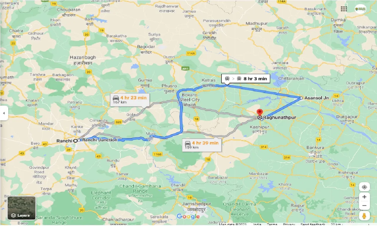 ranchi-to-raghunathpur-round-trip