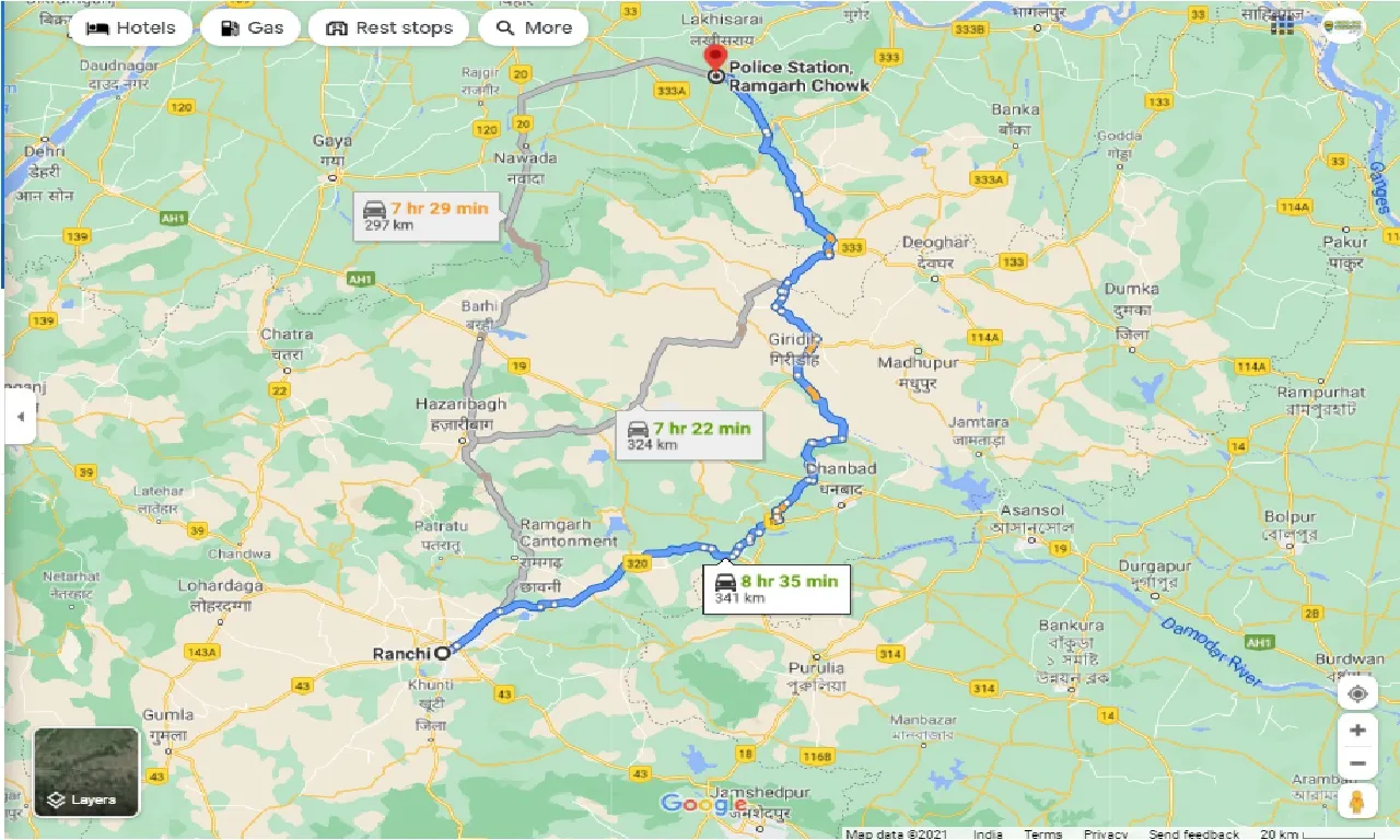 ranchi-to-ramgarh-chowk-one-way